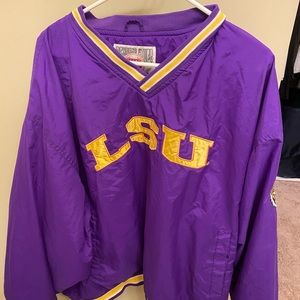 LSU Men’s Vintage/Retro Windbreaker Crew Neck XL